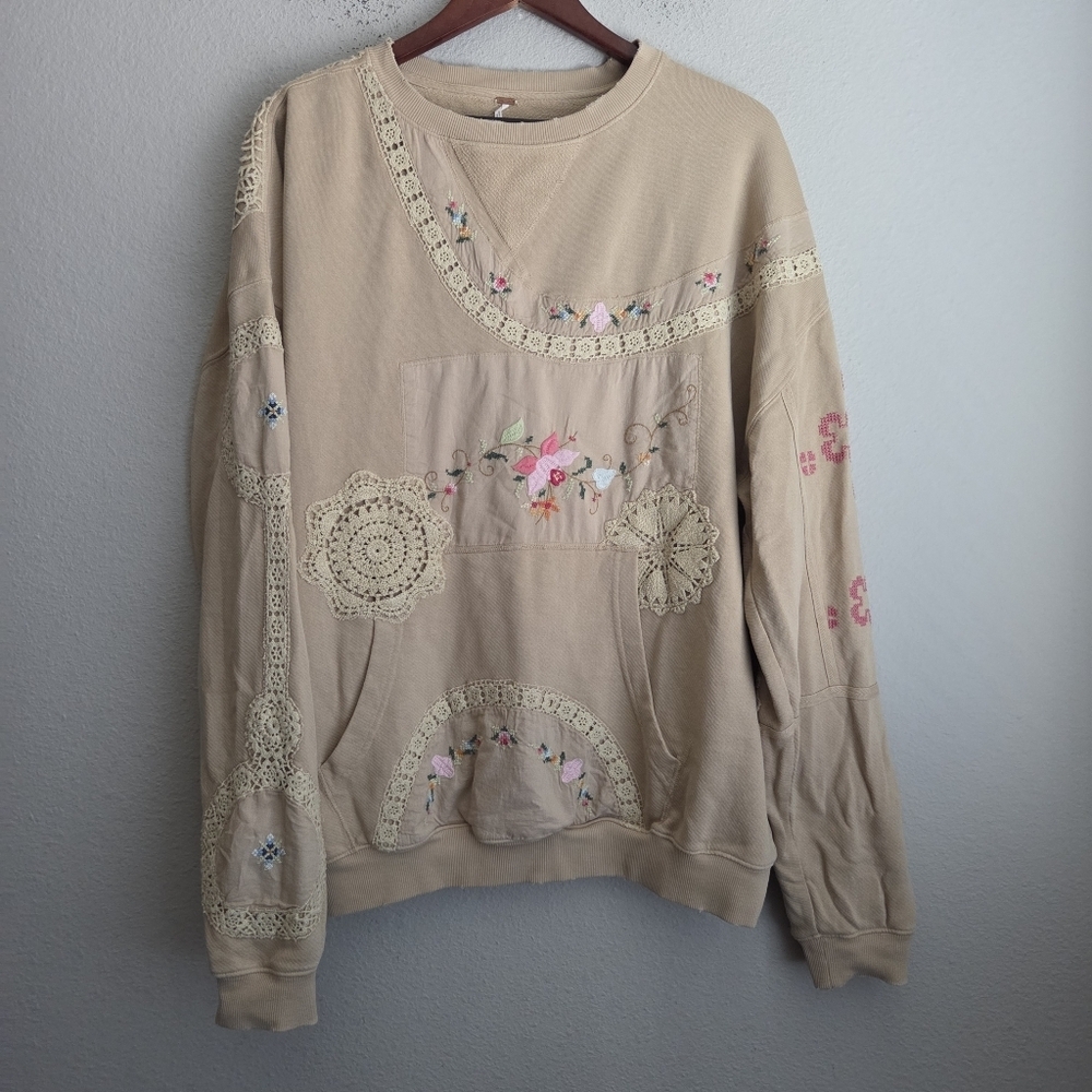 Free People Grams Attic Sweatshirt size S NWT - Picture 7 of 11